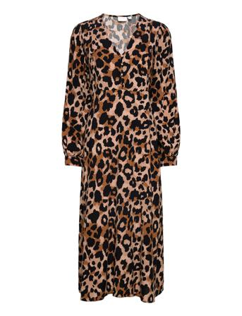 Vipaya L/S Midi Dress/Su - Fav Knelang Kjole Multi/mønstret Vila
