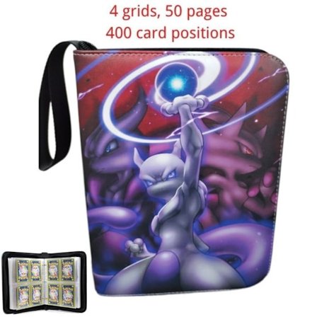 Pokemon Kortbind 400 Lommer Anime Samlekort Holder Lynlås Album Mappe