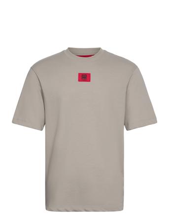 Drambok_Rb Tops T-Kortærmet Skjorte Beige HUGO