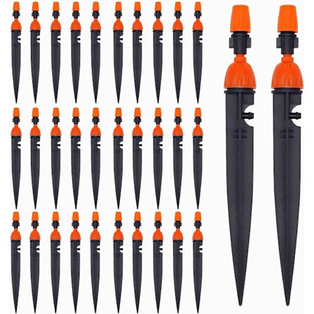 40-pack droppbevattningssystem med dubbla funktioner, droppsats 4 mm/7 mm slang