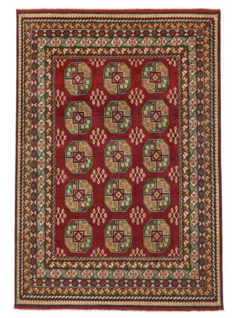 200X287 Koberec Afghán Fine Orientální Hnědá/Tmavě Červená (Vlna, Afghánistán) Carpetvista