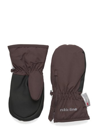 Nylon Mittens Brown Mikk-line