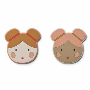 Liewood 2-Pack Doll/Sandy Mix Gia Teethers One Size - Baby feeding - One size - Beige