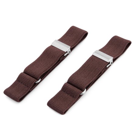 Wąskie ciemnobrązowe opaski do rękawów koszuli dla mężczyzn - Opaski do koszul