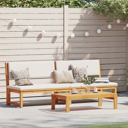 Solstol Reclining Brun 200 x 57 x 75cm Massivt akaciaträ