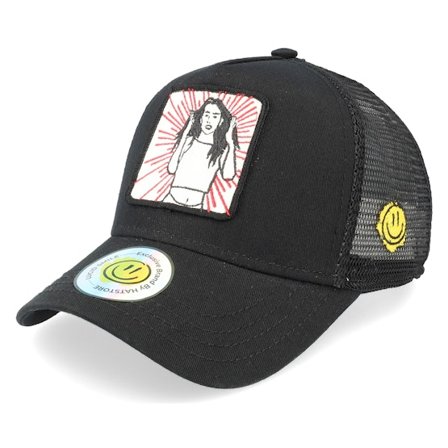 Lucid Smile - Preto trucker Boné - Shine Girl Patch Black Trucker @ Hatstore