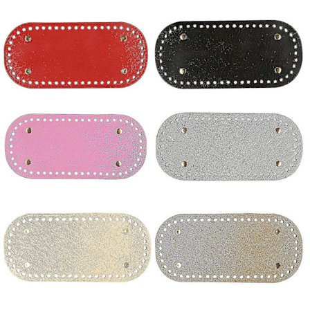 6 stk. PU læder taskebund til hækling, strikkede hæklede tasker sømbund shaper til DIY håndtaske