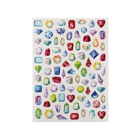Klistermärken - Diamanter - Ädelstenar - Smycken - 170 stycken