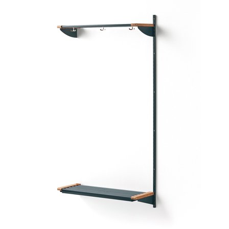 Wandgarderobenschrank JEPPE mit Hutablage, Anbauelement, 1790x900x310 mm, blau/eiche