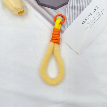 Ny färgad plysch tvåfärgad mobiltelefon kort hängande rep, anti-förlust armband, rep, vattenkopp, fashionabel mobiltelefonkedja hängande tillbehör