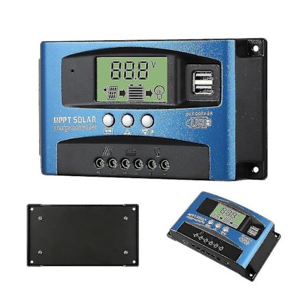 Solar Controllere Mppt 100a 80a 60a 50a 40a 30a Dobbel Usb Lcd-Skjerm 12v 24v
