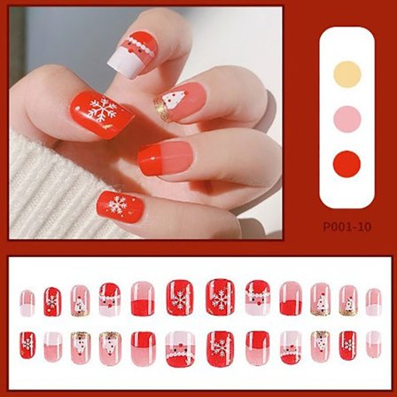 Christmas Fake Nails Christmas Nail Enhancement 05 05