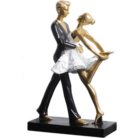 Tilgivende par kunstige statuer i harpiks, doble dansefigurer, harpiks hjem skrivebordsdekorasjon, bryllupsdagsskulpturer for kvinner menn, abstrakt