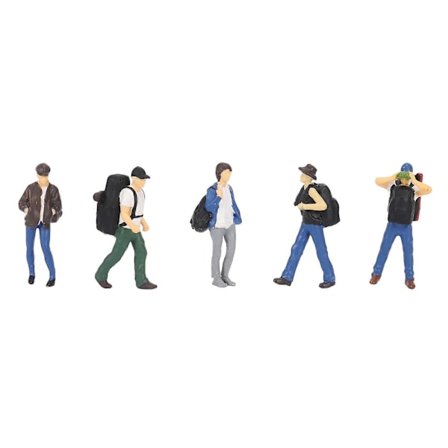 Hartsi 1:64 mittakaavan hahmo dioraama katukulkija hahmo figuriini reppumatkailija puku miniatyyri nukke Sa