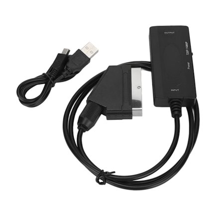 Scart - HDMI-muunnin Full HD 720p 1080p videoadapteri USB-virtajohdolla
