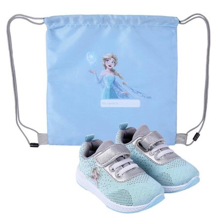 Frozen sko størrelse 23 sneakers børnesko med stofpose frost elsa