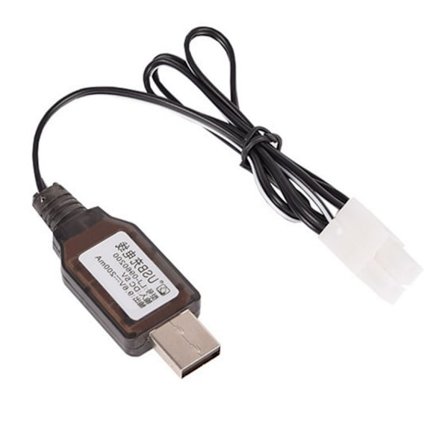Kompakt L6.2-2P USB-opladerkabel til 9.6V RC-model med IC-beskyttelseskredsløb