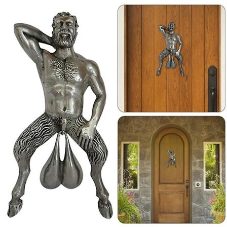 Dørklokke Figur Tung Phallus Kugler Dørklokke Hængende Skulptur Speciel Dekoration