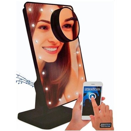 Sminkspegel med Ledbelysning och bluetooth högtalare