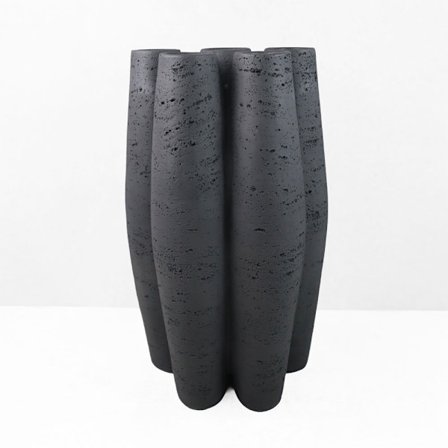 Musta hartsimaljakko, 23x15.5x38cm, moderni muotoilu