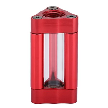 B-SLFIL-T Akryl Computer Vandkøling Filter Dobbelt Intern Samling G1/4' Tråd (Rød)