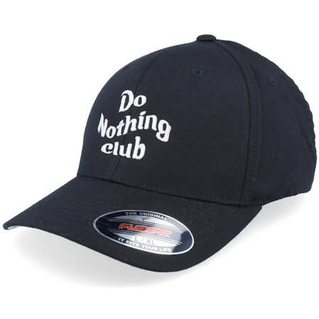 Iconic - Schwarz flexfit Cap - Do Nothing Club Black Flexfit @ Hatstore