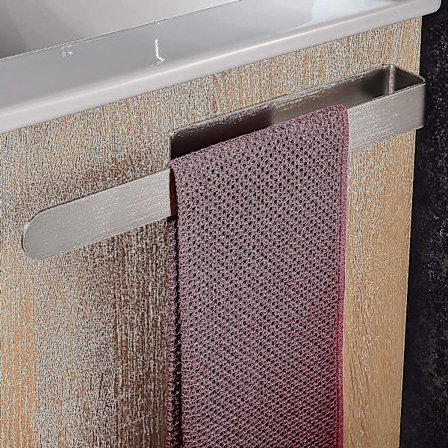 Håndkleholder uten boring Bad Håndklerist Brushet Rustfritt Stål Håndkletørker Selvklebende