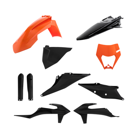 Kit Plastiche Completo Acerbis Nero-Arancio - KTM 300 XC-W 2020-2020