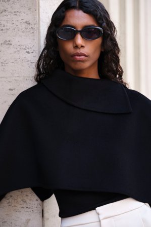 Soft Goat - Woven collar - Schal aus Kaschmir - One Size - Black