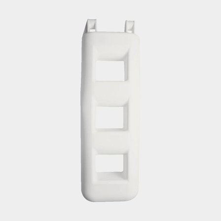 Trapfender Majoni 3 treden, 75 x 25 cm, wit