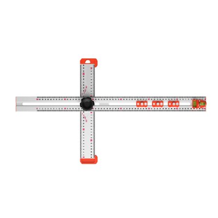 2-in-1 porauspaikannusviivain, T-muotoinen puuntyöstöviivain reiänporaustyökalu