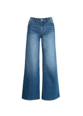 Hést Irina Wide Leg Dame - Medium Wash Blue Denim