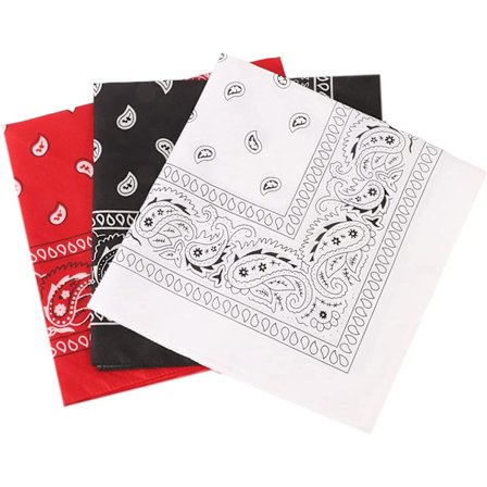 3 stk. Bandana Hår Sjal, 54 x 54 cm Hår Bånd Hodebånd Håndkle