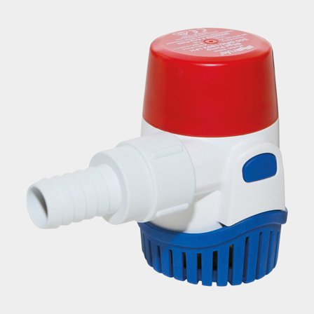 Tauchfähige elektrische Bilgenpumpe Rule 360 GPH (23 Liter / Minute), 12 V, manuelle Inbetriebnahme, ohne Niveauschalter - Boot