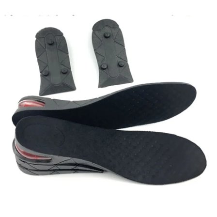 Bliv Højere Såler Skoindlæg for Øget Højde Op til 7cm Højere sort