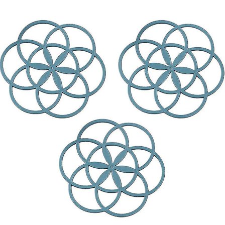 2 st tjockare silikonunderläggsmatta, varm grythållare för bord varma rätter kastruller, halkfri värmebeständig