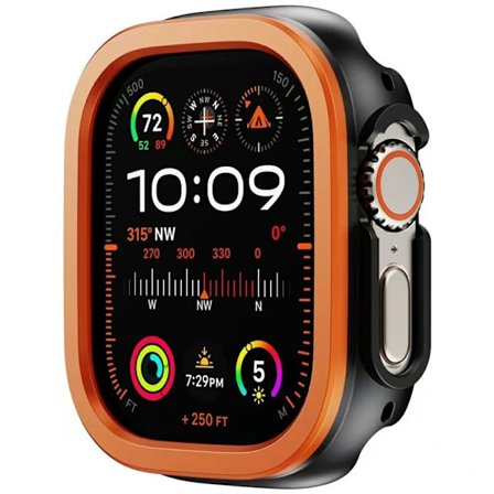 Apple Watch Series 10 42 mm urholkat skyddsfodral för klockram i flexibel aluminiumlegering - Orange