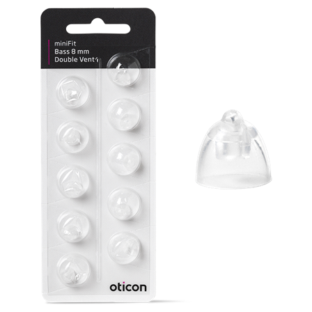 Oticon miniFit Bass Double Vent 8mm
