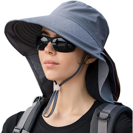 Unisex solhatt - Sammenleggbar hagehatt - Mørkegrå