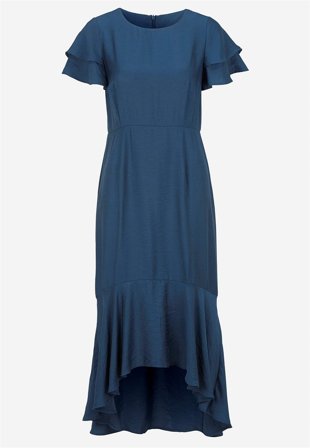 Cellbes of Sweden - Volangklänning med fjärilsärmar - mörkblå - för damer - 50/52