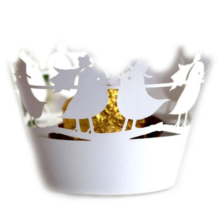 100 Muffinsformar Bakform Non-Stick Muffin Förpackning Form Alla Hjärtans Dag Kärleksfågel Tårtmuffins