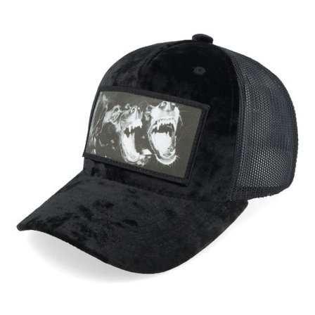 Calza Pennello - Svart trucker Keps - Kids Youth Dogs Velvet Black Trucker @ Hatstore