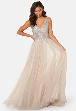 Christian Koehlert - Sparkling Tulle Dream Dress - Ghost Gray - Kläder - - Bubbleroom