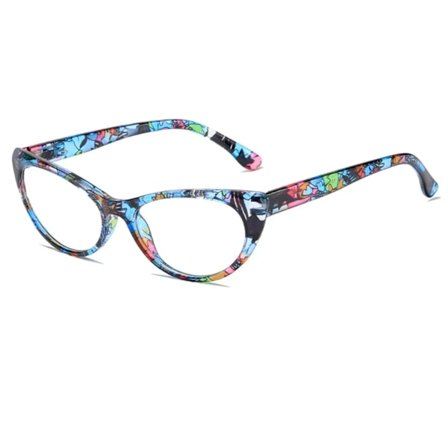 Kissan silmä lukulasit ilman vahvuutta, + 2,5 dioptrian lukulaseja