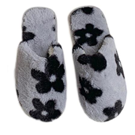 Kvinnor Flat Fuzzy Tofflor Slip On House Skor