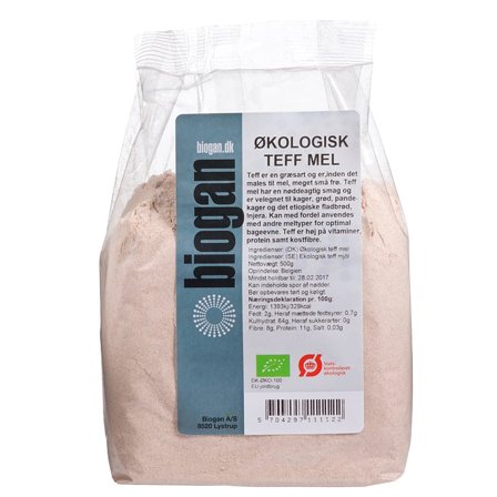 Biogan Teffmel Ø 500 g, Helse & Madvarer, Mel, Øvrigt