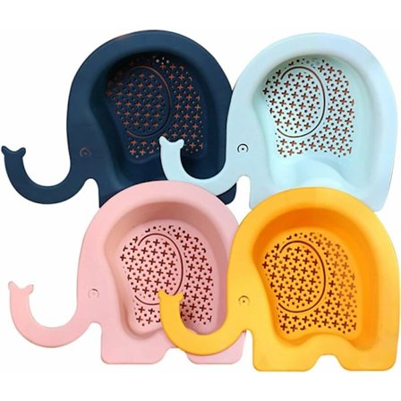 4 stk. køkkenvask kurv vask afløb hylde, elefant si til vask vask afløb kurv multifunktionel vask afløb kurv til frugt og grøntsager