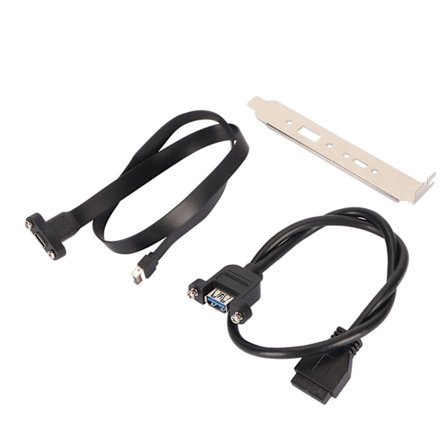 E-tyypin C-tyypin etupaneelin kaapeli 1,6 jalkaa pitkä 20 Gbps Plug and Play E-tyypin C-tyypin jatkokaapeli pidikkeellä