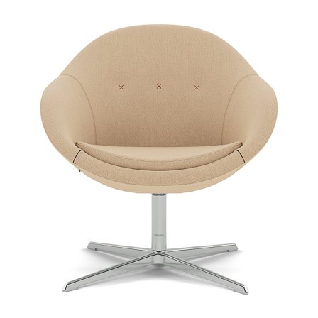 Varier Furniture Kokon Club - Brown Wool - Chrome base
