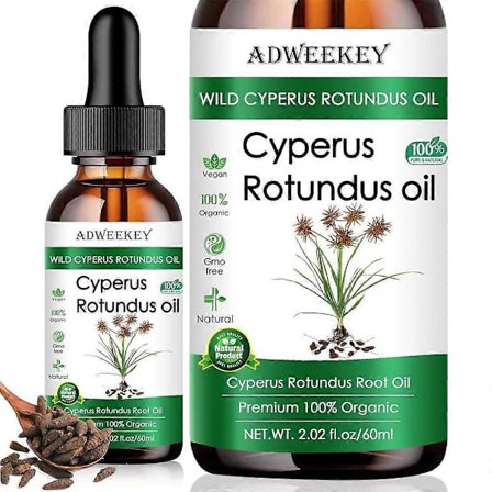 Vill Cyperus Rotundus Olje, Økologisk, 60 ml, For Hårfjerning, Glatt Hud